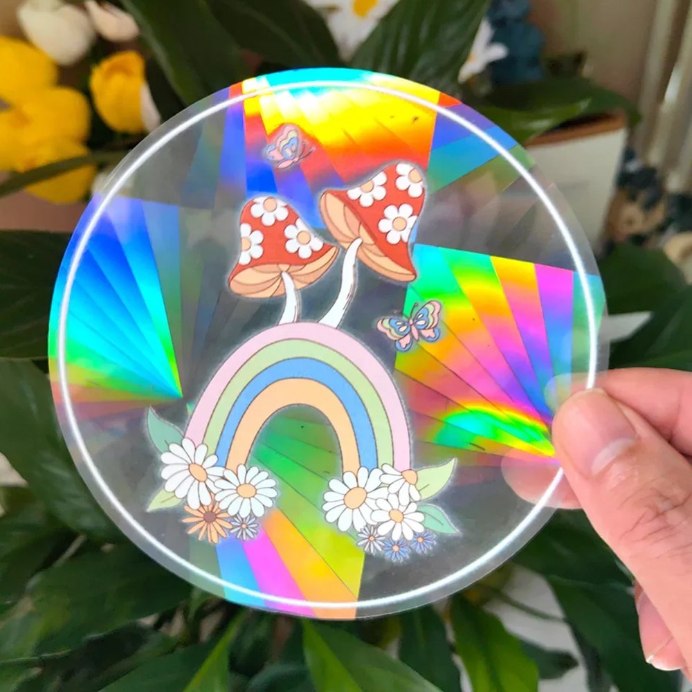 Mushroom Rainbow rainbow maker window sticker